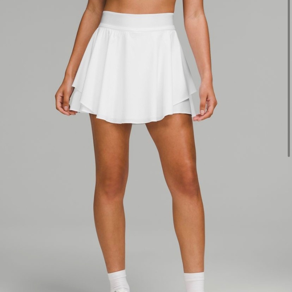 lululemon white court rival skirt long brand new never worn